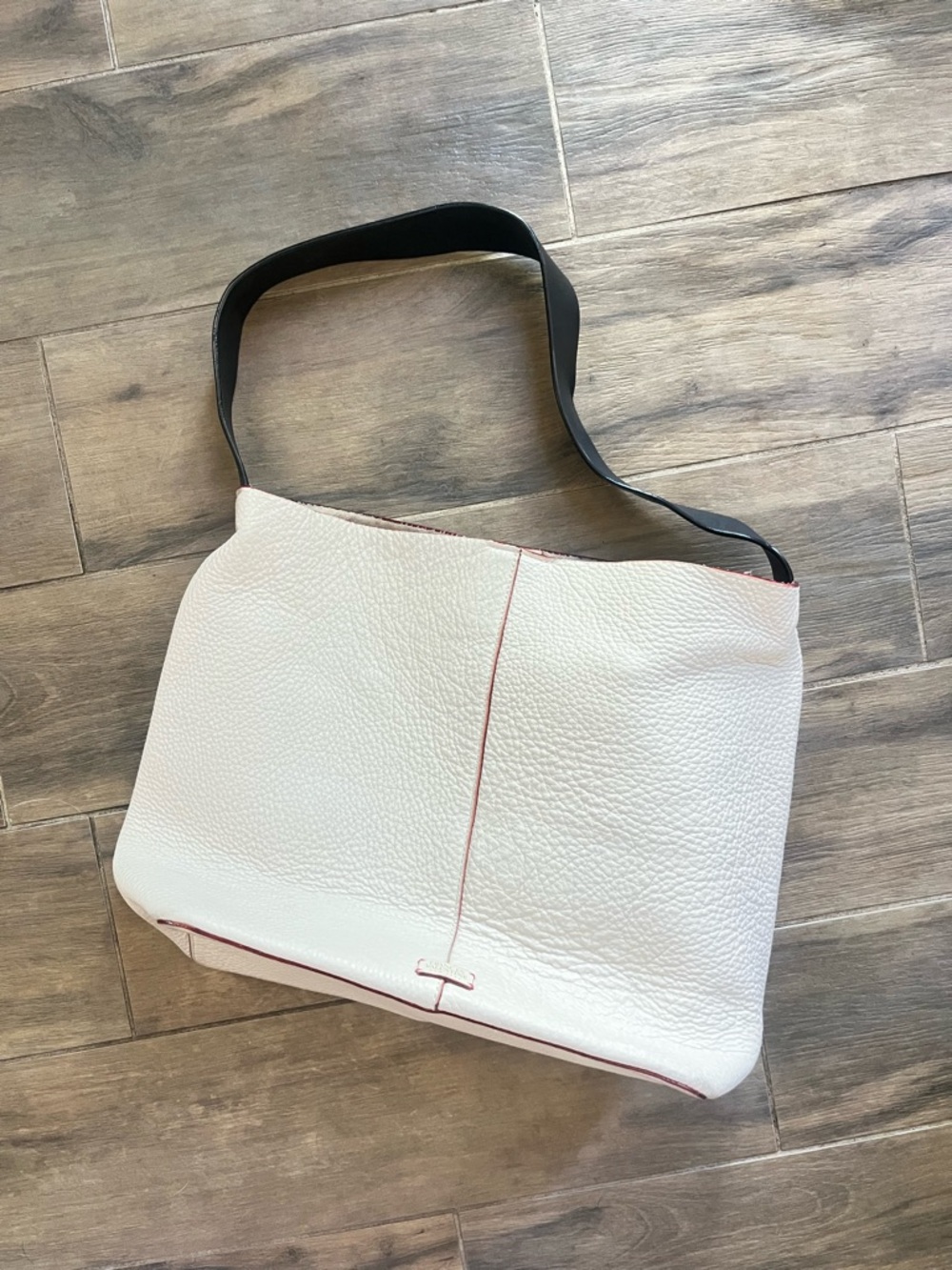 Frances Valentine Cream leather Hobo handbag